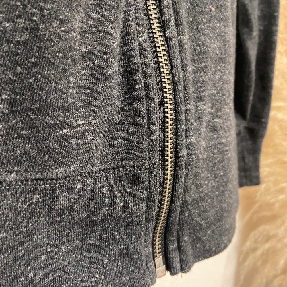 nike girls vintage zip gym hoodie charcoal grey large - Picture 9 of 10